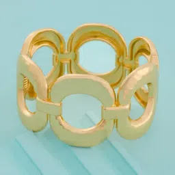 Kushal's Fashion Jewellery Yellow Gold Locking System Trendy Kada for Women-image-63