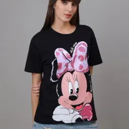 Free Authority Minnie Printed Oversized Tshirt For Women image 3