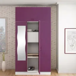 Godrej Interio Slimline 3-Door Steel Almirah, Purple (1-Year Warranty, 1 Locker,OHU)-picture-41