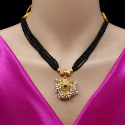 colour our dreams Maharashtrian Tanmaniya Wedding marathi Mani Mala Thushi Mangalsutra for Women-picture-29