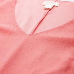 Qurvii Peach Regular fit A Line Dress image 5