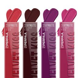 PERPAA Set Of 4 Velvet Kiss Waterproof Matte Liquid Lipstick -3.5 ml Each -Shades -1-2-3-8-picture-48