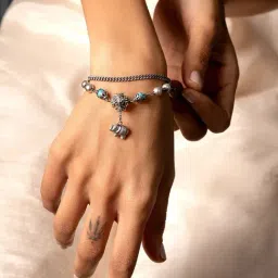 Shaya 92.5 Sterling Silver Antique Happy Wrinkles Bracelet for Women-picture-22