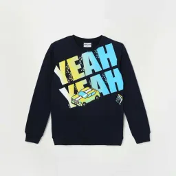 Fame Forever by Lifestyle Kids Navy Cotton Printed Full Sleeves Sweatshirt-image-70