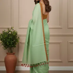 Brynbrit Pure Cotton Khadi Saree image 3