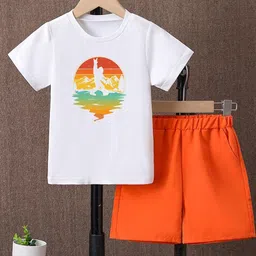 YK Boys Printed Round Neck T-shirt With Shorts-picture-10