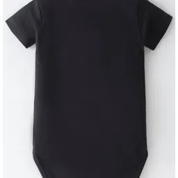 BLUSHES 100% Cotton Knit Halloween Theme Half Sleeves Spooky Text Printed Onesie - Black image 3