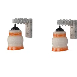 SOMIL Orange Glass Cylinder Printed Wall Lamps-picture-27