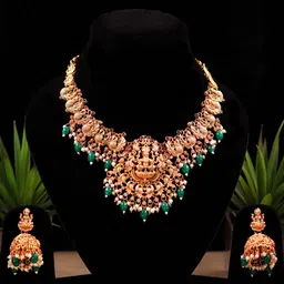 GOLD CASH Gold-Plated Stone-Studded Jewellery Set image 2