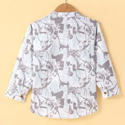 Rikidoos Full Sleeves Abstract Printed Kurta Style Shirt - Multi Colour image 3