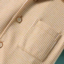 Dapper Dudes Half Sleeves Striped Shirt - Yellow image 3