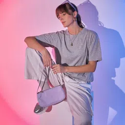 QIOA Pack Of 2 Round Neck Oversized Cotton T-shirts image 2