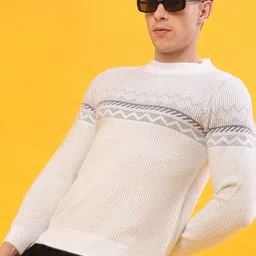 V-Mart Men Fair Isle Ribbed Pullover image 4