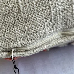 EXPORT HOUSE Beige & Orange 5 Pieces Self Design Textured Square Cotton Cushion Covers image 4