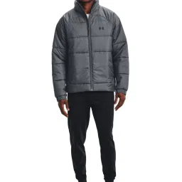 Under Armour Grey Regular Fit Quilted Sports Jacket image 5