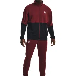 Under Armour Red & Black Muscle Fit Colour Block Sweatshirt image 5