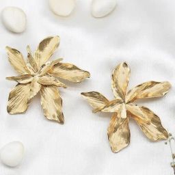 Joker & Witch Flora Golden Stud Earrings Earrings-picture-22