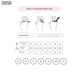 Zavya 92.5 Sterling Silver Ring in Rhodium-Plating image 5