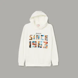 Fame Forever by Lifestyle Boys Off White Cotton Graphic Sweatshirt image 1