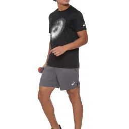 Asics Black Regular Fit Graphic Print Sports T-Shirt image 5