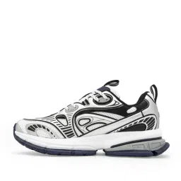 Red Tape Men's Edge Elevate Series Silver & Blue Sneakers image 4