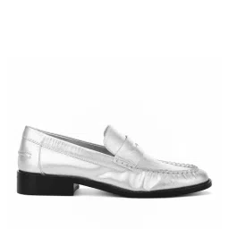 Rag & Co Women's Silver Casual Loafers image 1
