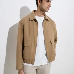 Ascot by Westside Tan Solid Relaxed-Fit Jacket-picture-24
