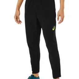 Asics Black Mid Rise Solid Track Pants image 1