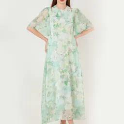 Zink London Green Printed Maxi Dress image 1