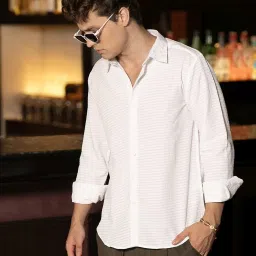 Campus Sutra White Regular Fit Shirt image 1