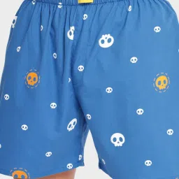 Bewakoof Blue Cotton Regular Fit Printed Boxers image 5
