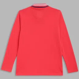 Blue Giraffe Kids Red Logo Full Sleeves Polo T-Shirt image 2