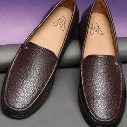 V8 By Ruosh Men's Lyon Brown Loafers image 1