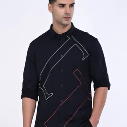 Indian Terrain Men Classic Slim Fit Windowpane Checks Opaque Printed Casual Shirt-image-51