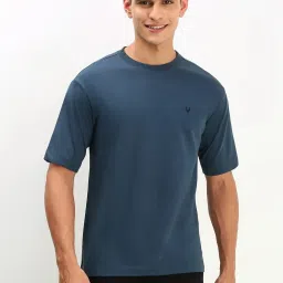 Allen Solly green Solid T-shirts image 1