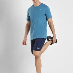 Reebok Blue Cotton Slim Fit Sports T-Shirt image 5
