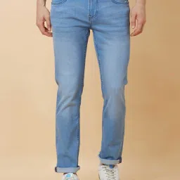 Being Human Blue Regular Fit Lightly Washed Jeans image 1