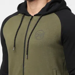 Jack & Jones Green Regular Fit Cotton Hooded Sweatshirt image 5