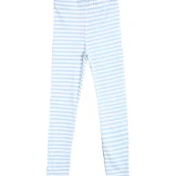 Tales & Stories Kids Blue & White Striped Leggings-picture-12
