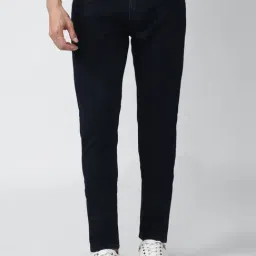 Peter England Jeans Black Cotton Skinny Fit Jeans-picture-20