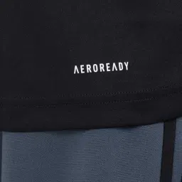 Adidas Black Regular Fit Logo Printed Sports T-Shirt image 5