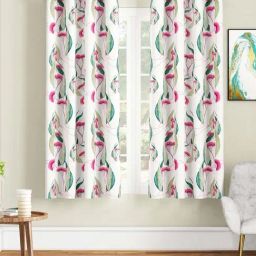 SEJ by Nisha Gupta Off-White Polyester 5 Ft. Window Curtain - Set of 2-picture-40