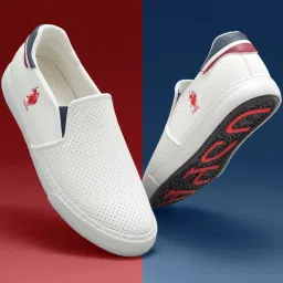 U.S. Polo Assn. Men's White Casual Loafers image 1