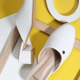 Carlton London Women's White Mule Shoes image 1