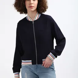 TOMMY HILFIGER Navy Relaxed Fit Bomber Jacket image 1