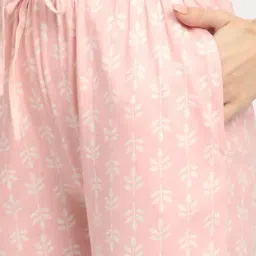 R&B Peach Cotton Floral Print Pyjamas image 5