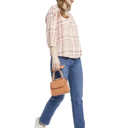 METTLE Pink Cotton Chequered Shirt image 5