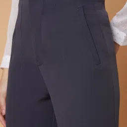 showoffff SHOWOFF Grey Mid Rise Formal Trousers image 5