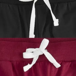 Pantaloons Junior Maroon & Black Cotton Printed Trackpants image 5