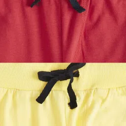 Pantaloons Junior Yellow & Red Cotton Printed Trackpants image 5